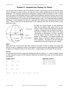 Problem 5: Communication Planning for Phobos