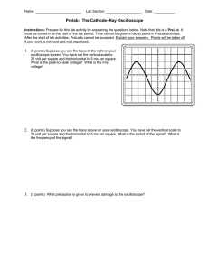 Cathode-Ray Oscilloscope Prelab: Voltage & Frequency