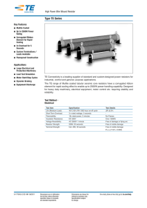 High Power Wire Wound Resistor - Type TE series