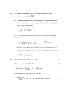 18.2 (a) When the three resistors are in series, the equivalent