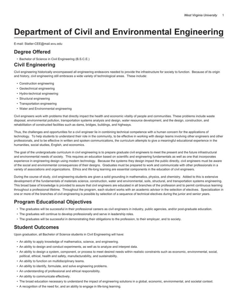 Catalog West Virginia University