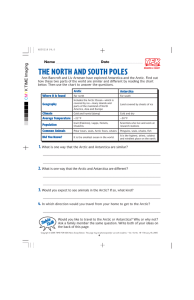the north and south poles