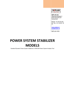 power system stabilizer models