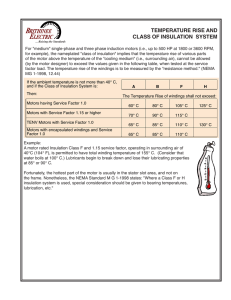 Temperature Rise and Class of Insulation System