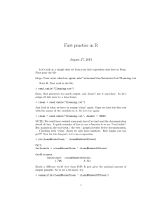 First practice in R