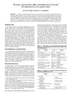 Water- and Excreta-Related Diseases: Unitary Environmental