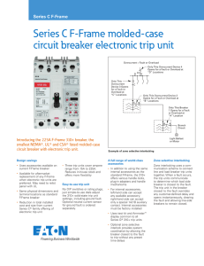 Series C F-Frame molded-case circuit breaker electronic trip unit
