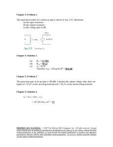 Op Amp Circuit Solutions: Chapter 5 Problems