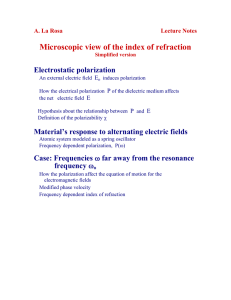 Microscopic view of the index of refraction