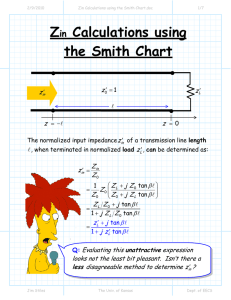 Zin Calculations Using the Smith Chart