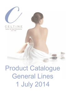 Product Catalogue General Lines 1 July 2014