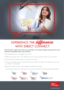 EXPERIENCE THE difference WITH DIRECT CONNECT