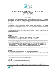 closing barns for an extended period of time
