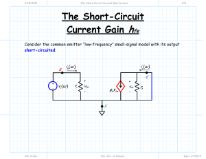 The Short-Circuit Current Gain hfe