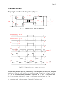 Push-Pull Converters: Design & Analysis
