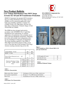 LV Arrester Data Sheet