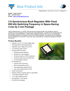 3 A Synchronous Buck Regulator With Fixed 650 kHz Switching