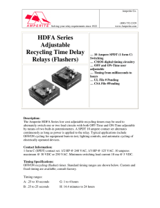 HDFA Series Adjustable Recycling Time Delay Relays