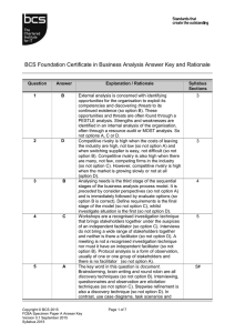 Answer Key - BCS Certifications