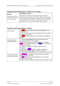 BSBWHS201A: Workplace Health & Safety Competency Standards