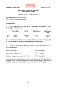 2P5, 2013-14, Electrical Power: examples paper 5