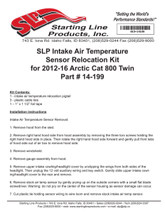 SLP Intake Air Temperature Sensor Relocation Kit for 2012