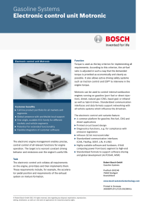 Gasoline Systems Electronic control unit Motronic