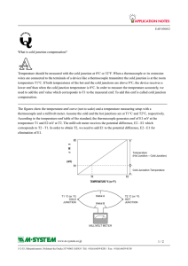 What is cold junction compensation? Temperature should be