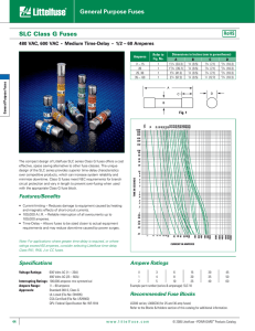 General Purpose Fuses SLC Class G Fuses