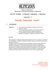 Sinusoidal Steady-State Analysis - ECE