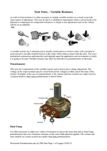 Variable Resistors: Potentiometers, Rheostats & Controls