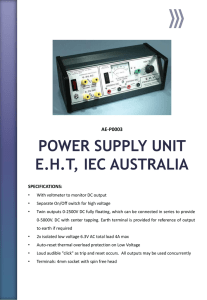 POWER SUPPLY UNIT E.H.T, IEC AUSTRALIA