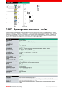 3-phase power measurement terminal