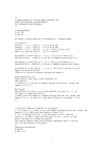 /* A magma program for solving sudoku problems. See http://en