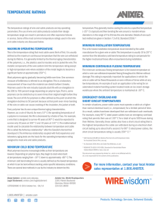 Temperature Ratings Wire Wisdom