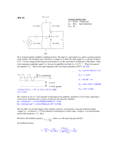 Common Emitter Amplifier Homework: Circuit Analysis