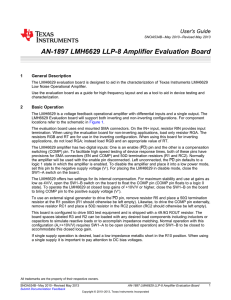AN-1897 LMH6629 LLP-8 Amplifier Evaluation Board (Rev. B)