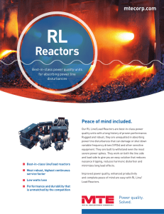 MTE RL Reactors: Line/Load Reactor Datasheet