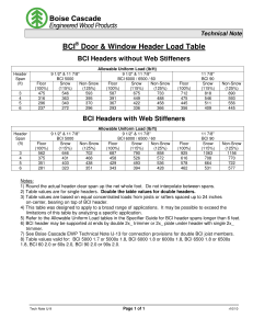 IJ-9 BCI® Header Table
