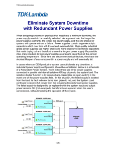 Eliminate System Downtime with Redundant Power Supplies