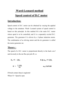 Ward-Leonard method Speed control of DC motor Introduction