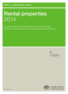 Rental properties 2014 - Australian Taxation Office