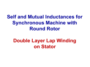Self and Mutual Inductances for Synchronous Machine with Round