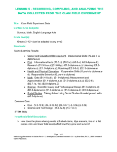 LESSON 5 - RECORDING, COMPILING, AND ANALYZING THE