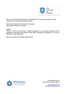 Calculation of d- and q-axis inductances of PM brushless ac