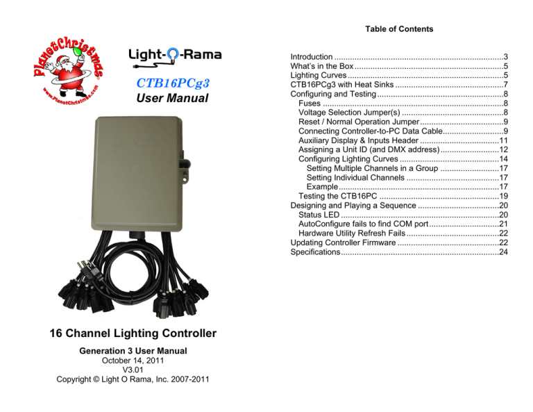 CTB16PCg3 LightORama