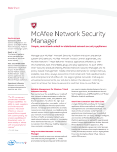 McAfee Network Security Manager Appliance