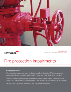 Fire Protection Impairments: Risk Control Guide