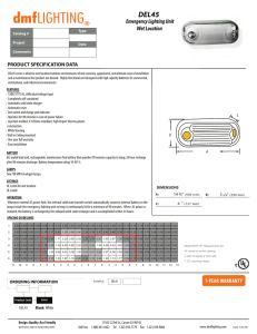 Emergency Lighting Unit Wet Location