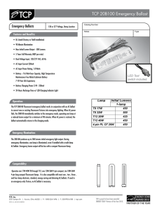 TCP 20B100 Emergency Ballast SS